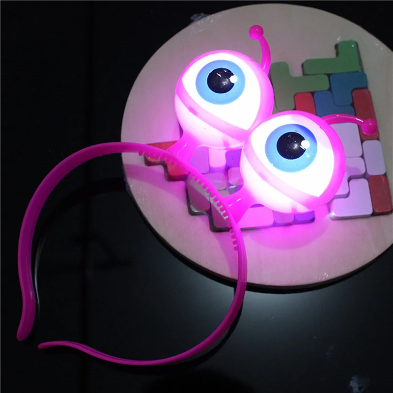 LED Alien Eyeball Hair Hoop, Glow Party Accessory