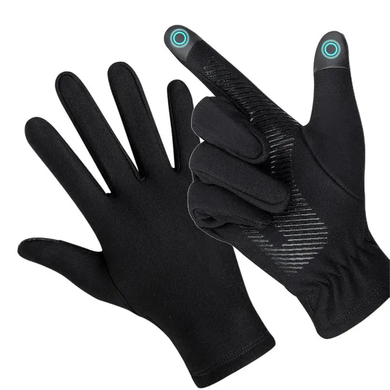 Luvas Touchscreen Fingers para mulheres, antiderrapante, espessado, isolado, dirigindo, correndo, tempo frio, inverno