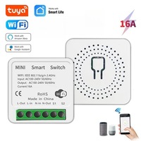 16A Mini Tuya Wifi Smart Switch 2 Way Control DIY Light Switches Alexa Yandex Alice Smart Google Home APP Voice Control