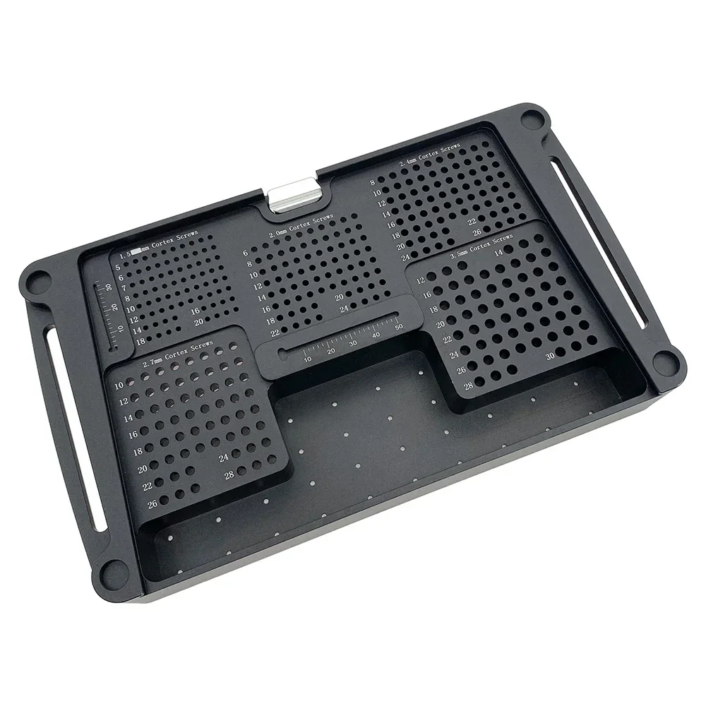 1.5/2.0/2.4/2.7/3.5mm orthopedic screw box veterinary pet instrument tray Small Animal Orthopaedic Tray with Screw Rack