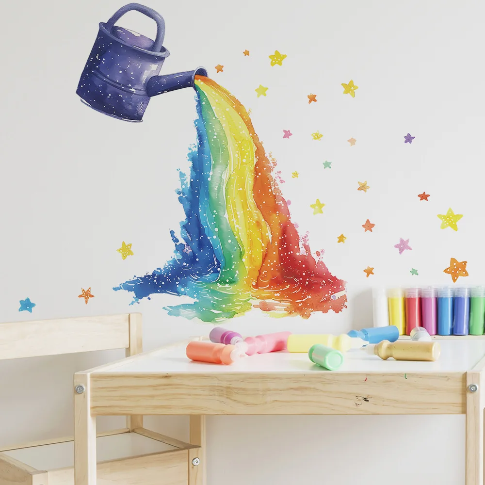 

Cartoon Painted Star Waterfall Wall Sticker Kids Room Background Decoration Wallpaper Bedroom Home Decor Self-adhesive Decals