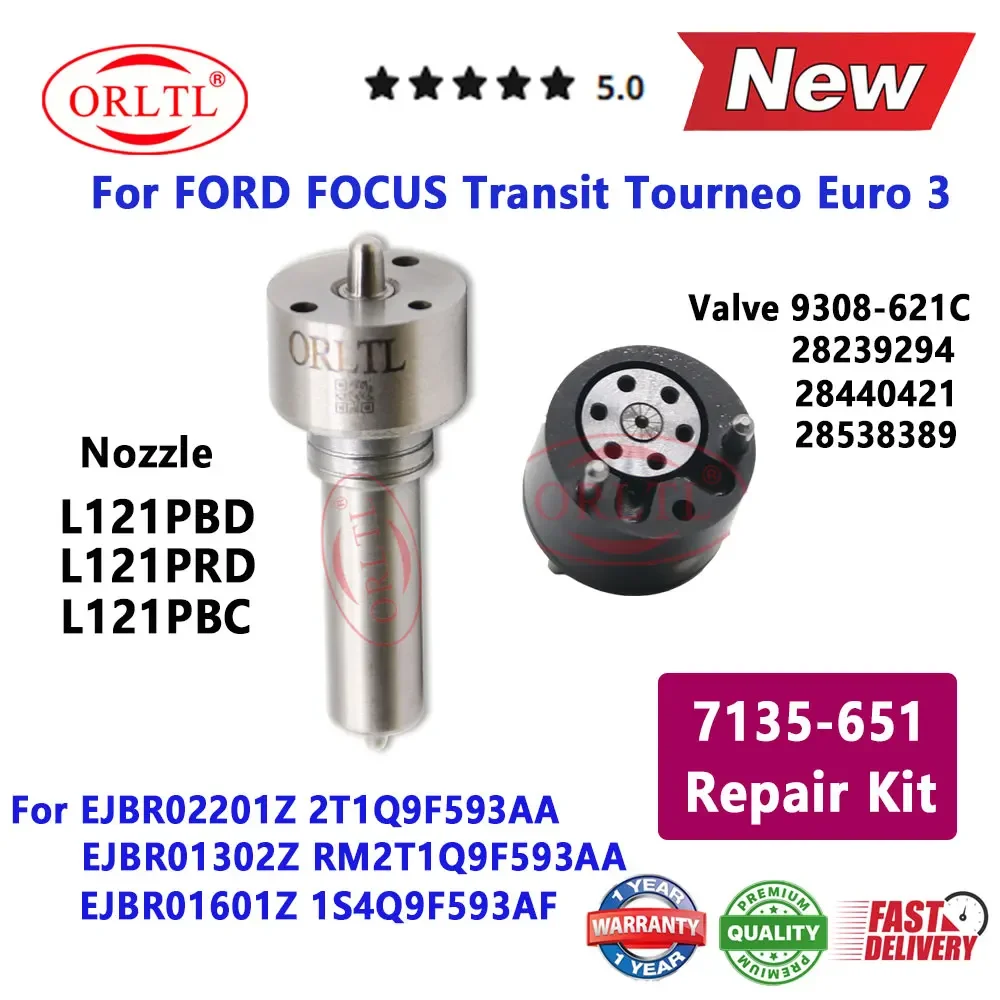 Nozzle L121PBD L121PRD Valve 9308-621C Repair Kit 7135-651 For FORD EJBR02201Z EJBR01302Z EJBR01601Z 2T1Q9F593AA RM2T1Q9F593AA