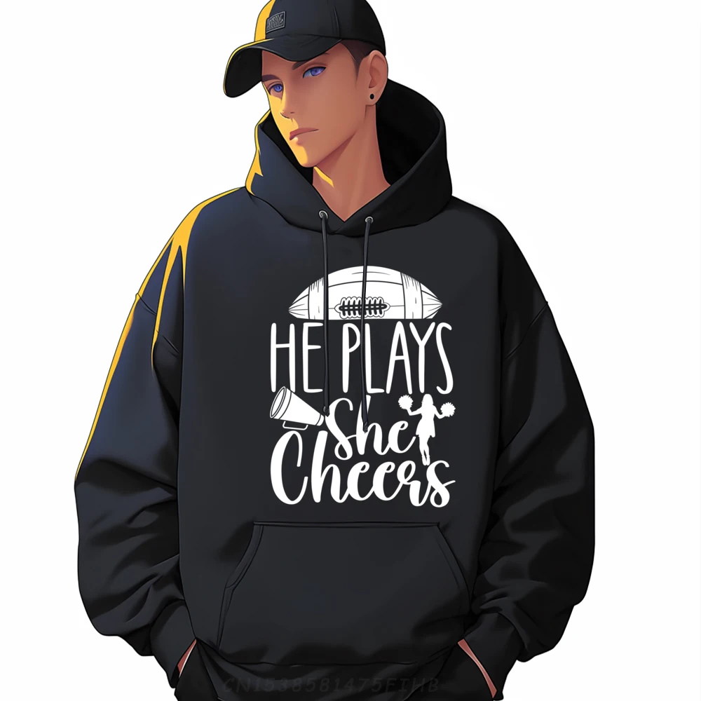 

O Neck Cheer Football Mom Football And Man Sweatshrt Vintage Long Sleeve Hoodies Discount Leisure Hoodies
