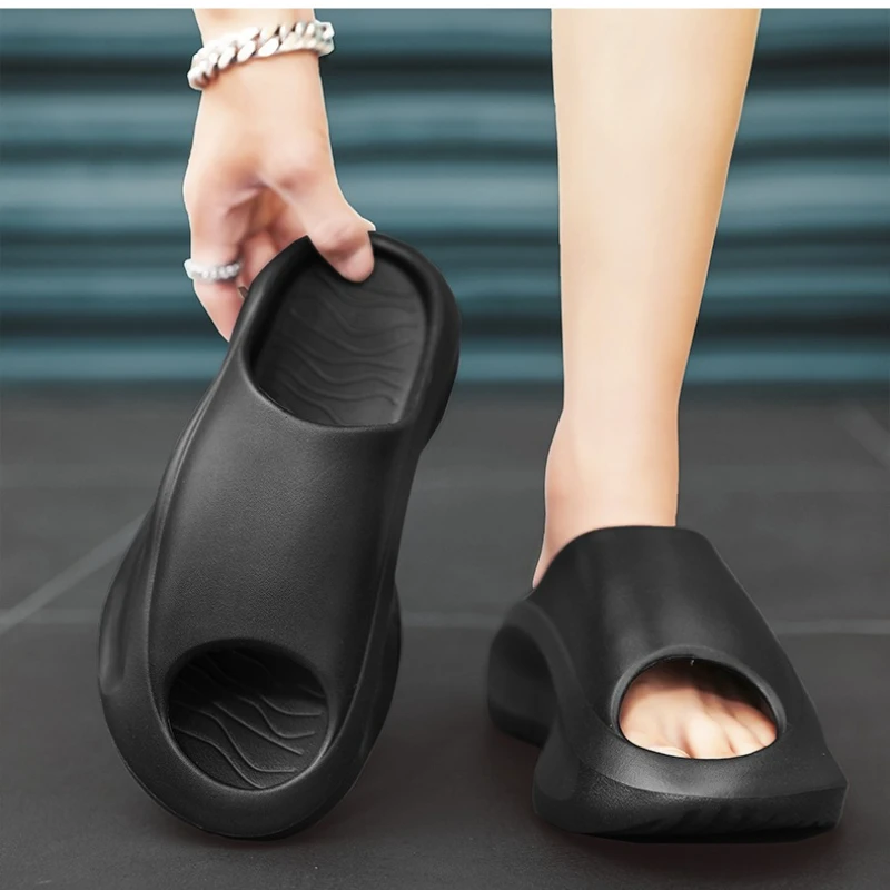 

Summer Couple Bestsellers Solid-color Simple Design Multi-color Thick-soled Soft Quick-drying Breathable One-step Beach Sandals