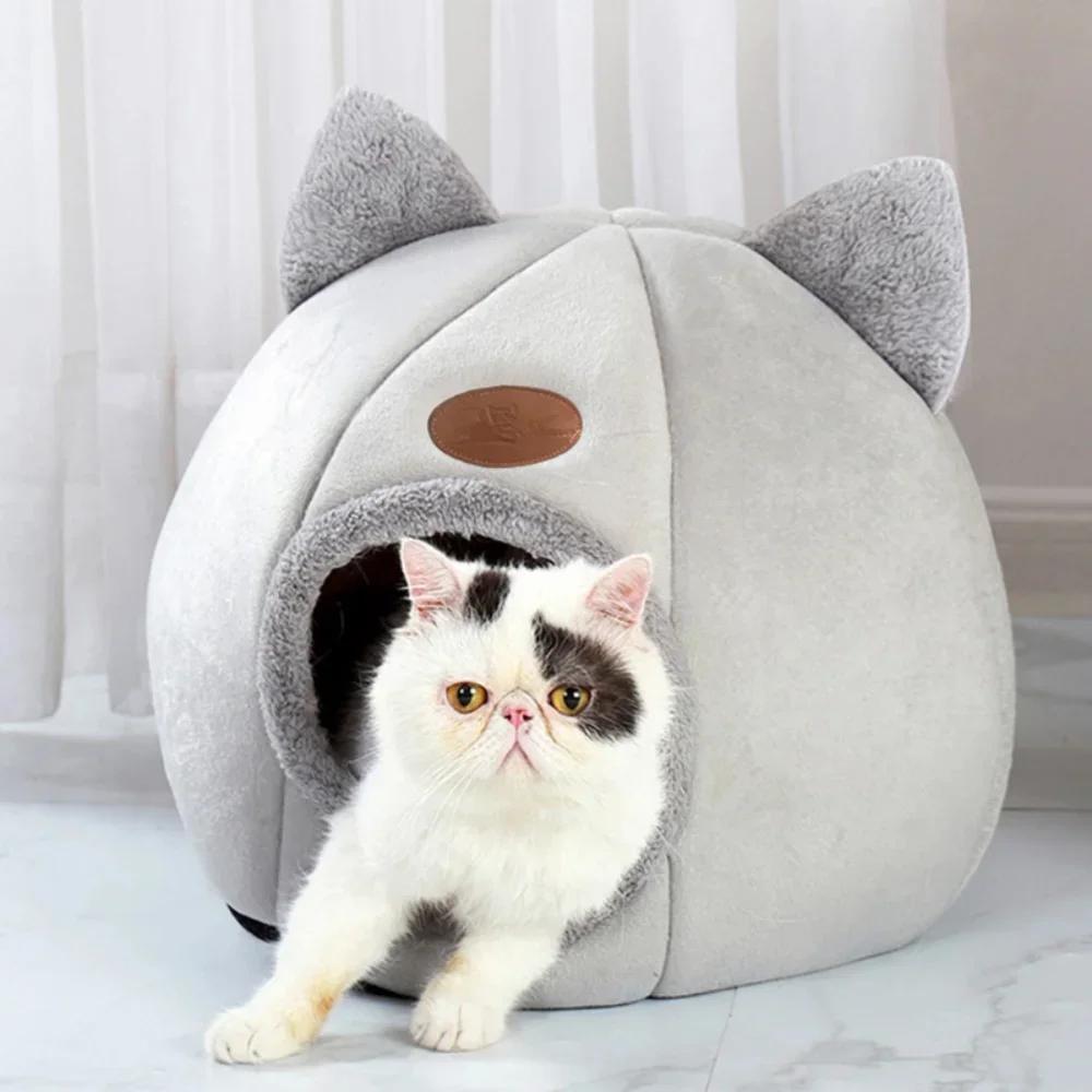 

Cat Dog House Fall and Winter Warm House Universal Semi-closed Indoor Comfortable Non-slip Removable Cave Bed Pet Supplies