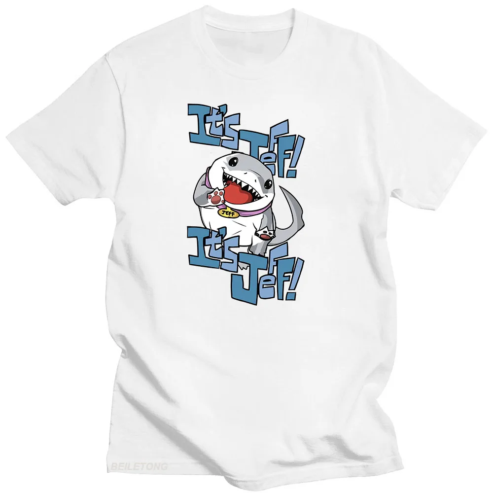 Jeff The Landshark T Shirt Cartoon Print Harajuku Kawaii Soft Tee-shirt Short Sleeve Retro Tshirt Sudaderas Women/men Clothing