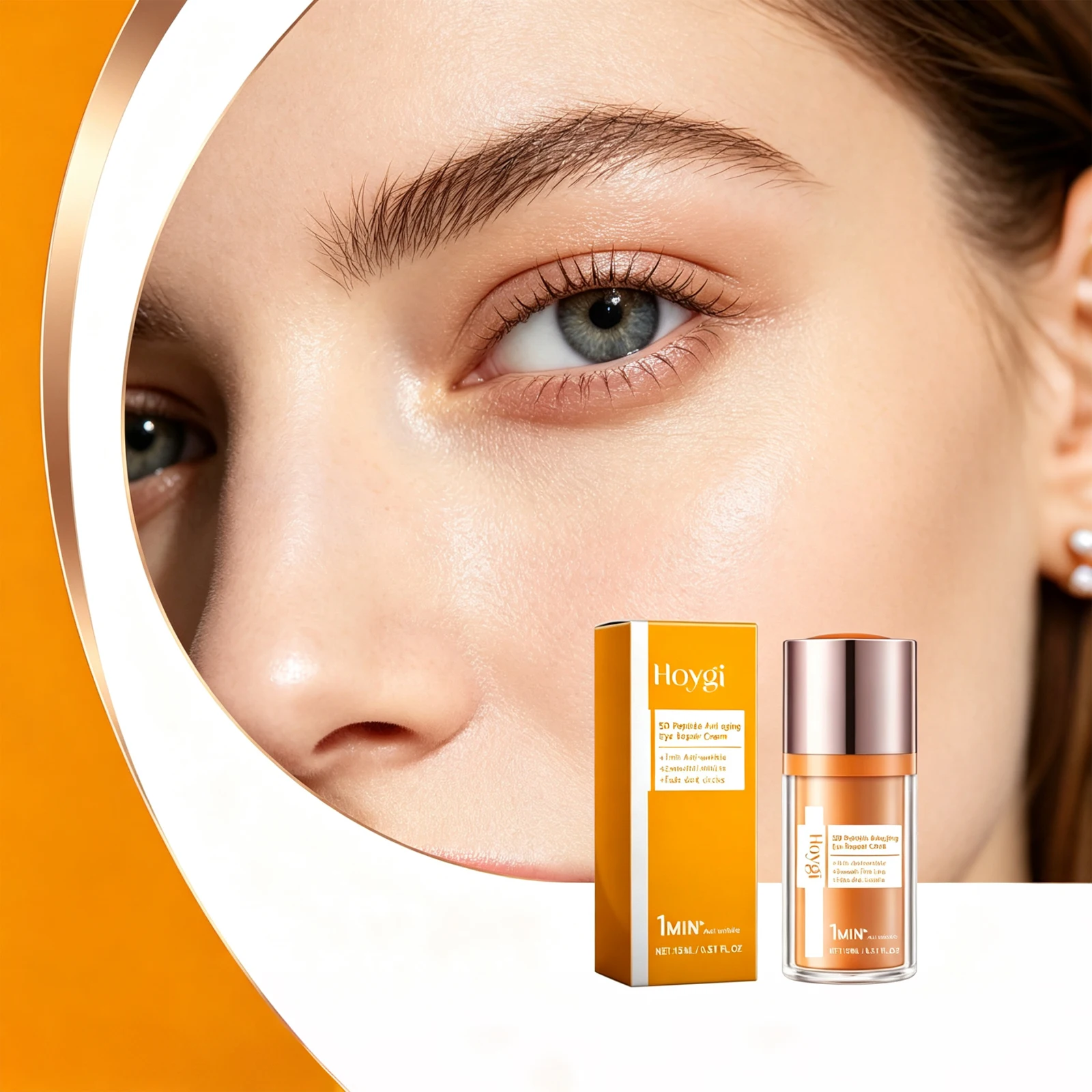 Hoygi 5D Peptide Moisturizing Eye Cream Smoothing Eye Care For Fine Lines And Firm Skin Daily Use