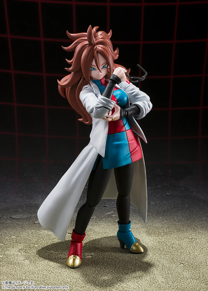 

In Stock Original Brand New Dragon Ball S.H.Figuarts Shf Android 21 Action Figures Lab Coat Anime Model Toys Collectiable