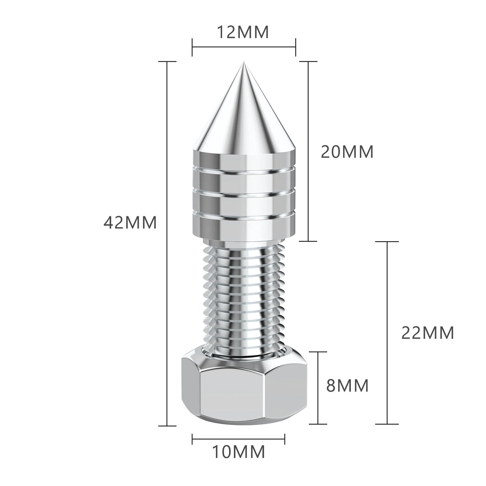 Preffair M6 M8 M10 Edelstahl-Lautsprecher mit Gewindespikes, Hifi-Audio-Subwoofer, Isolationsständer, Fußkegel, höhenverstellbar – Detail 1