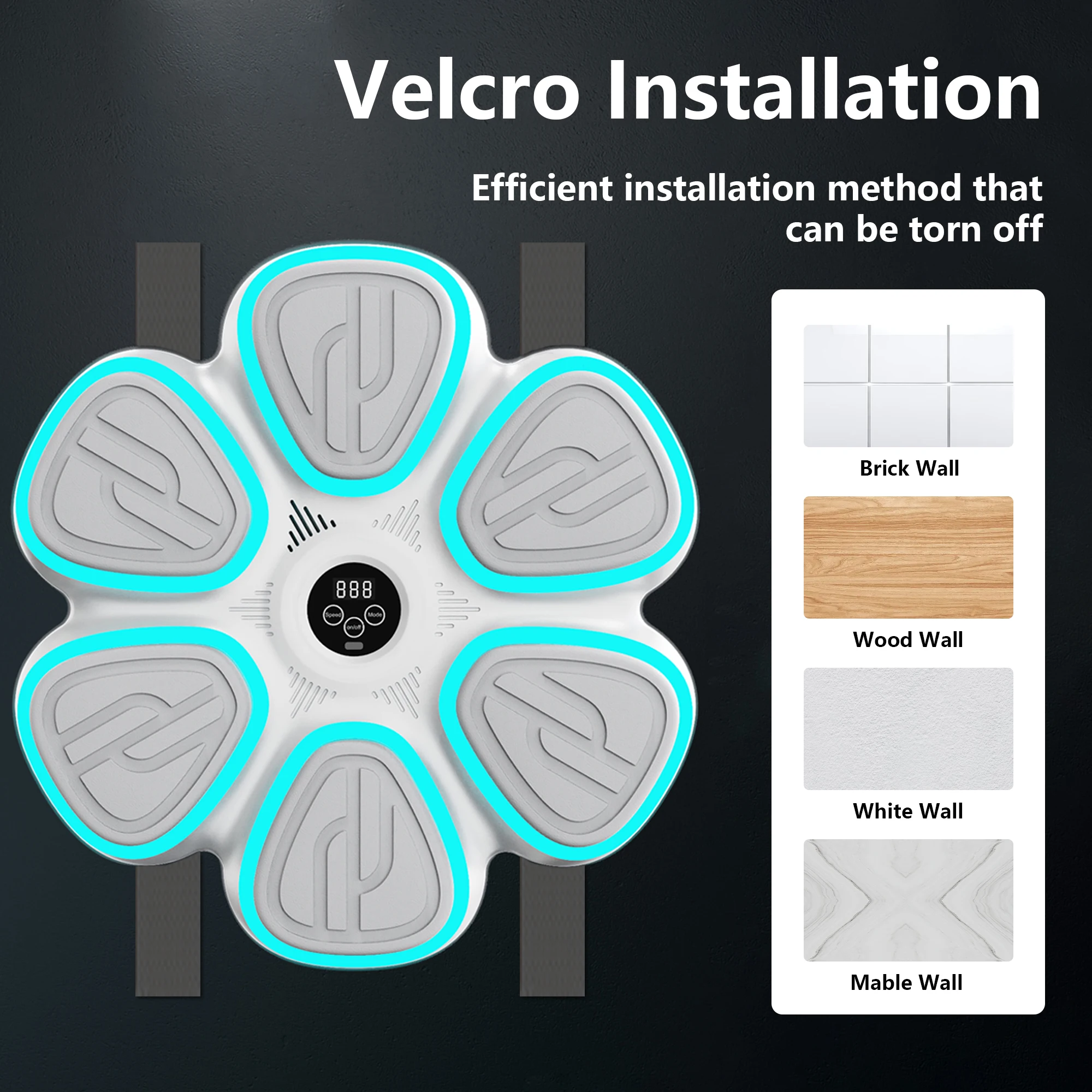Hot Selling Wall Mount Kick Boxing Target Acrylic Punching Pads Smart Musical Multifunctional Boxing Machine Training for Stress