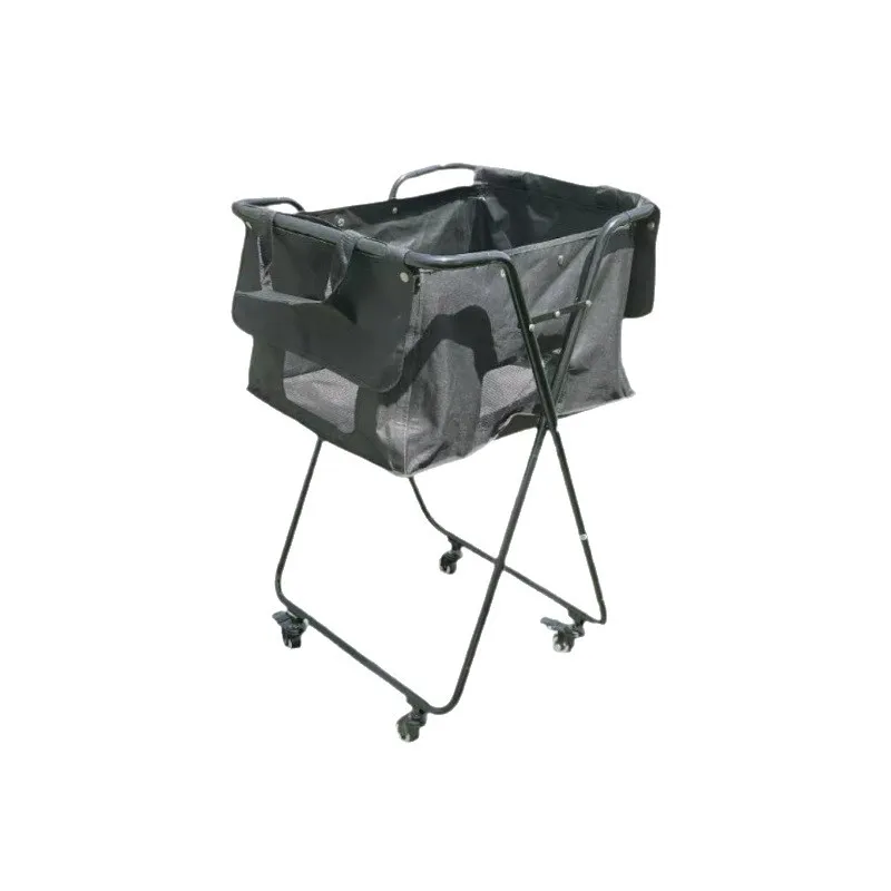 Portable folding pickle cart, tennis basket, ball collection frame, ball collection frame, large-capacity ball storage cart