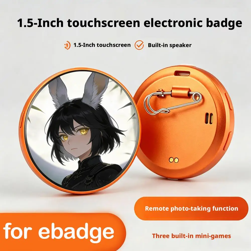 For Ebadge Electronic Bar Hanging Piece Picture Video Super Long Endurance Bluetooth Transmission Anime Animation Badge