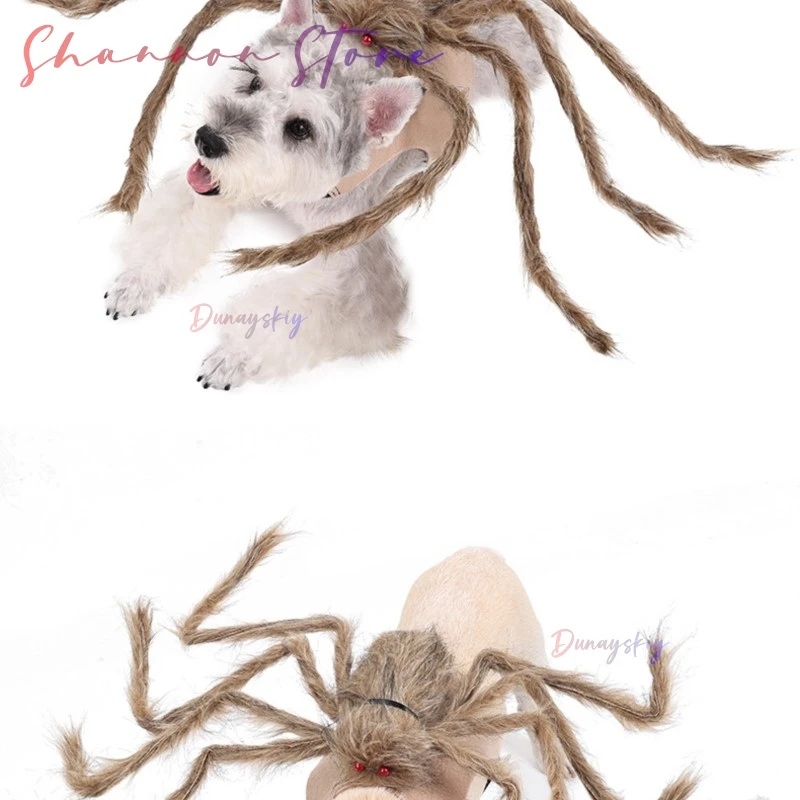 الهالوين العنكبوت الحيوانات الأليفة كوسبريس مضحك الكلب القط الزي أنيمي كوميك كون الكلب القط هالوين العنكبوت كوسبلاي شبح مهرجان الكلاب الكبيرة