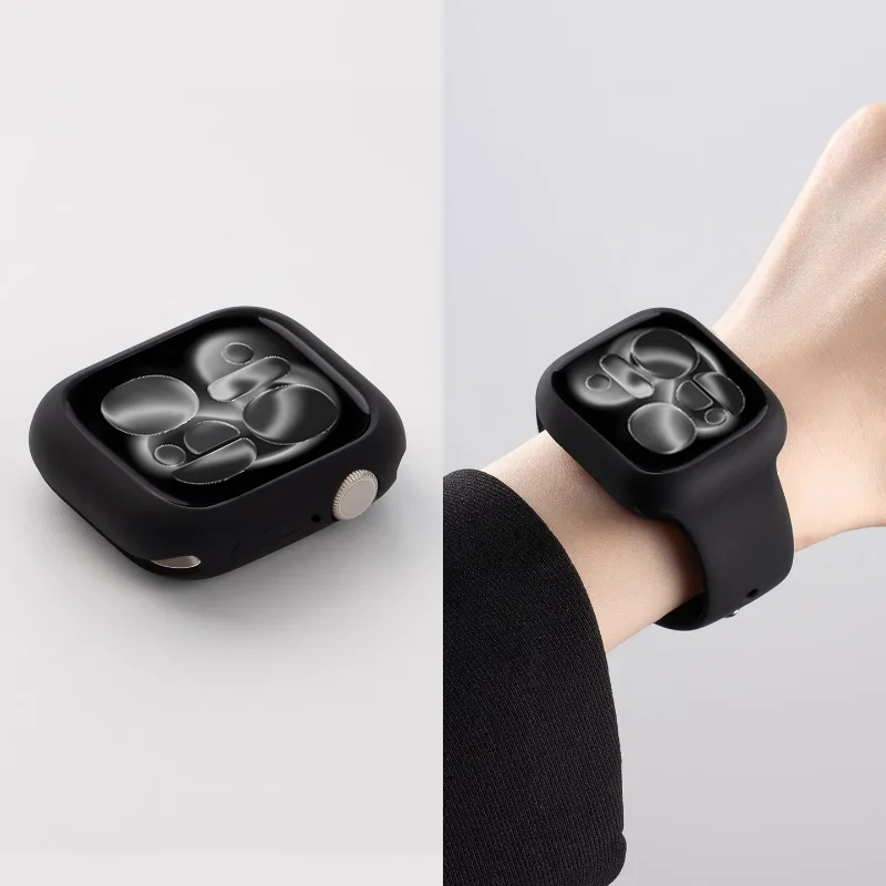 Silicone Case for Apple Watch 11-10 46mm 42/38/40/44/41/45mm Accessories Bumper protector Cover iwatch Series 9 8 7 6 5 4 3 SE