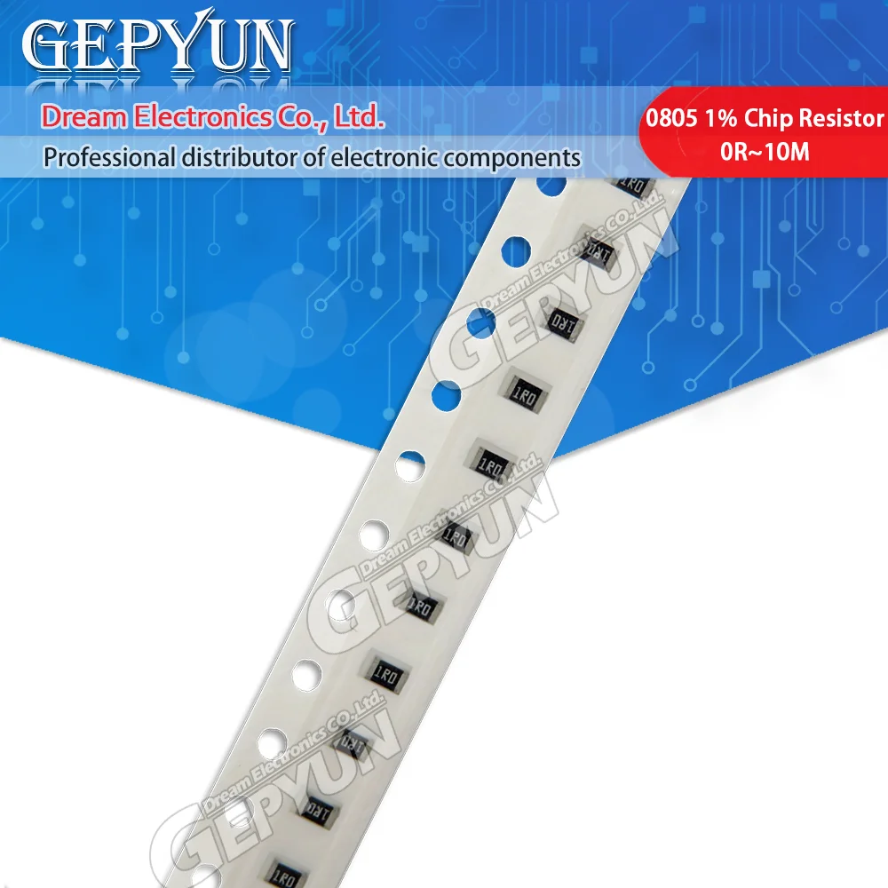 100pcs 0805 5% 1/8W SMD chip resistor 0R ~ 10M 0 1R 10R 100R 220R 330R 470R 1K 4.7K 10K 47K 100K 1M 10M 0 1 10 100 330 470 ohm