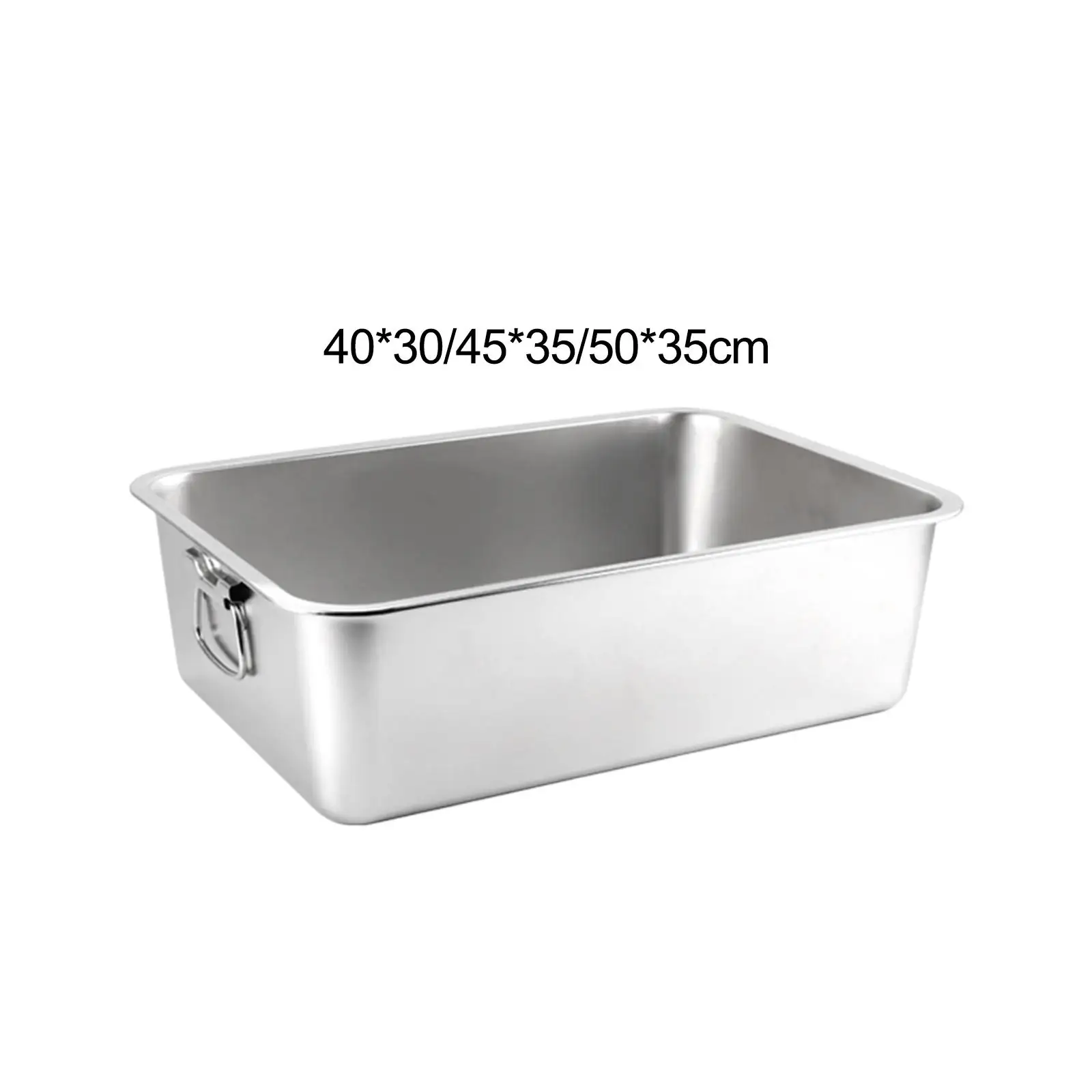 Open Litter Box Indoor Cats Stainless Steel Litter Toilet Large Kitten Litter Pan for Single & Multi Cat Homes Bunny