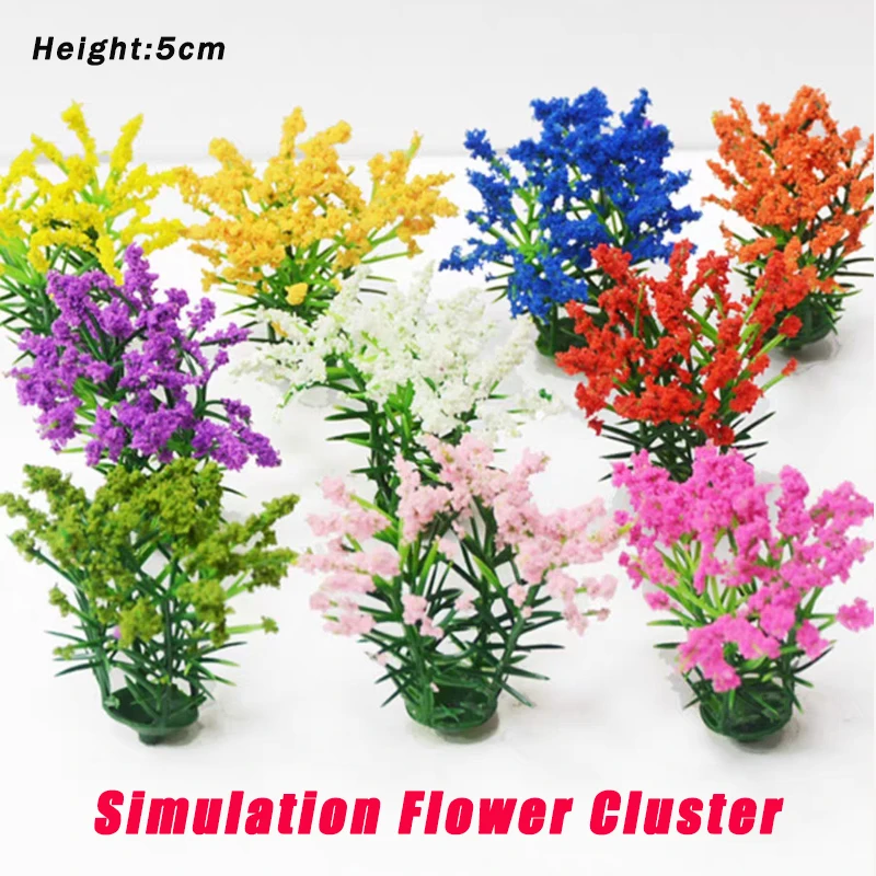 

10 Colors Diy Miniature Flower Cluster Model Making Toys Plastic Grass Architecture Building Layout Military Scene for Diorama