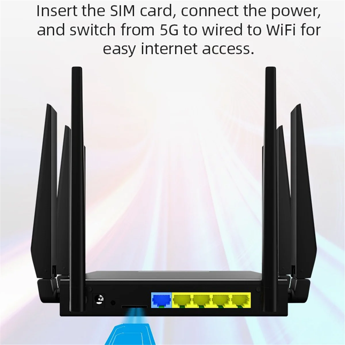 取り外し可能なWi-Fiルーター,8アンテナ,ロック解除,モデム,ラップトップ,ブロードバンドネットワーク,WAN, EUプラグ,y67a,5g,1200mbps,cpe,5g