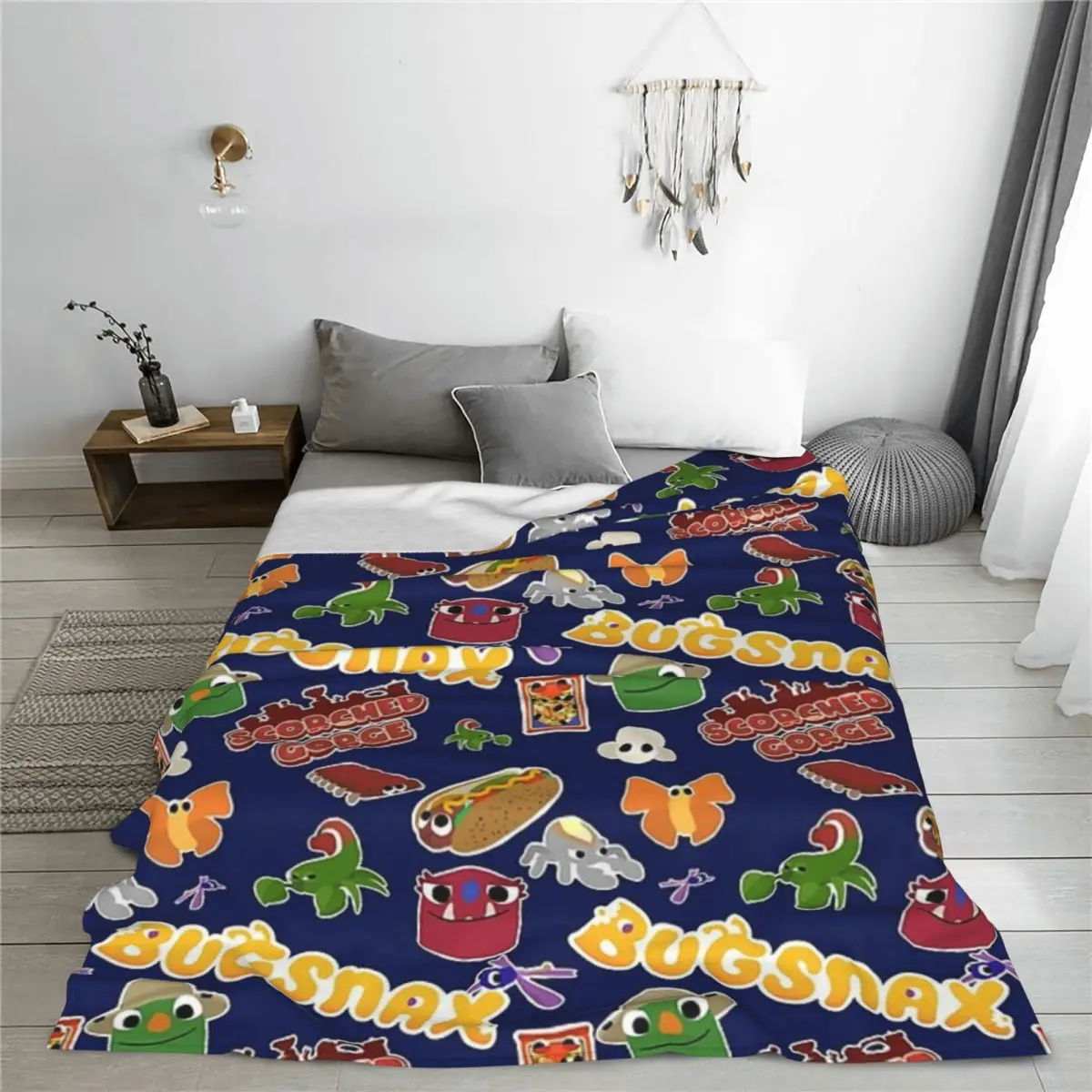 

Bugsnax Fan Art Scorched Gorge Blanket Fleece Sofa Portable Throw Blankets for Couch Bedding Travel Throws Bedspread Quilt