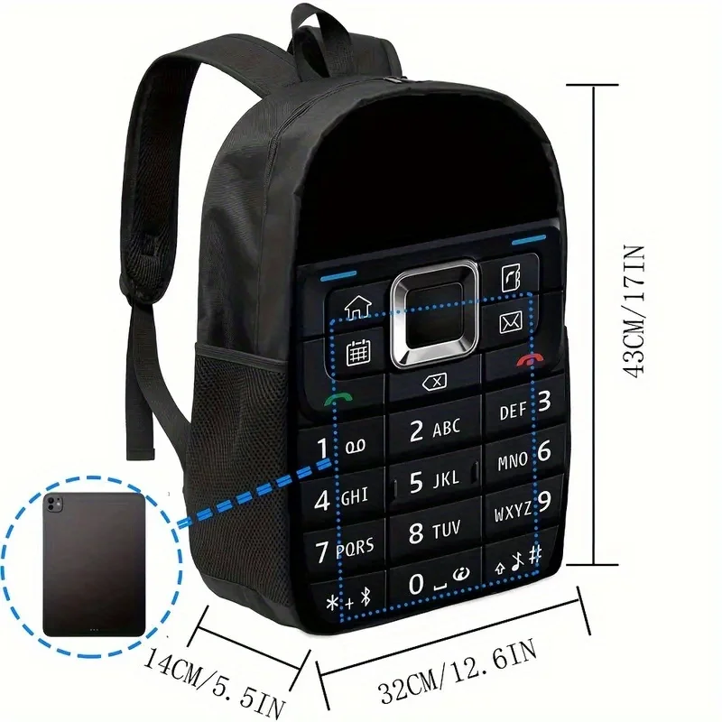Funny Phone Backpack with Personalized Phone Design Lightweight for Commute Bags for Women Men Back To School