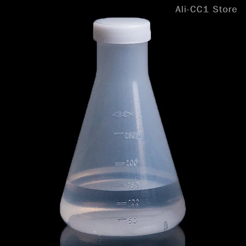 50ml To 1000ml Lab Plastic Erlenmeyer Flask Conical Container Bottle With Screw Cap For Laboratory Experiment