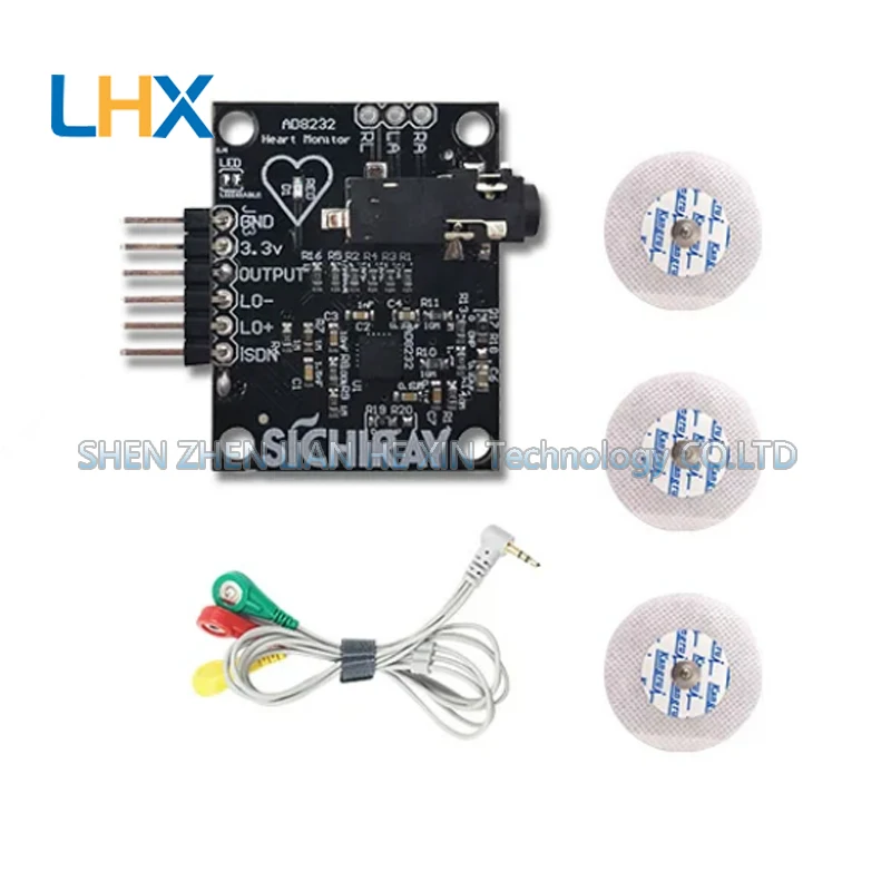 AD8232 ECG sensor pulse heart rate ECG acquisition module simulated measurement of ECG detection
