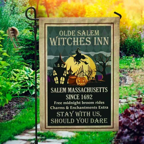 Olde Salem Witches Inn Halloween Decorations Graden Flag XXH LLP LLX uui