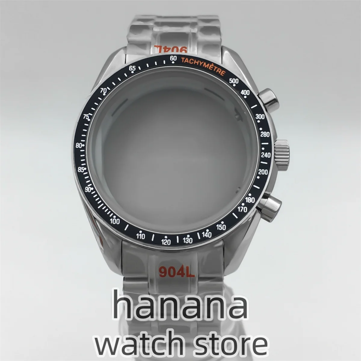 Мужские часы 40 мм, металлический корпус, подходит для механизма VK63, аксессуары для часов, детали для часов, подходит для ремешка 20 мм, коробка для часов