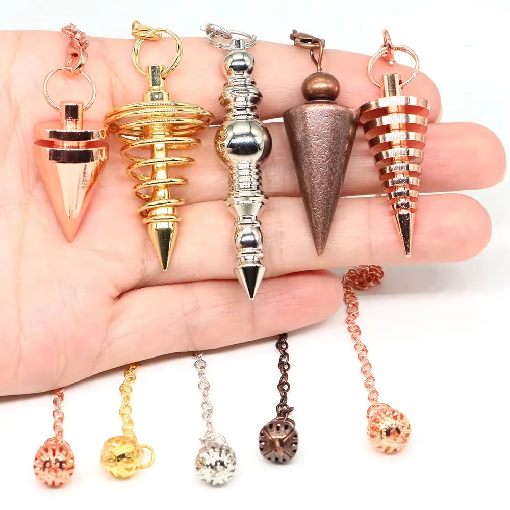 Metal Copper Pendulum for Divination Reiki Healing Dowsing Wicca Balancing Spiritual Isis Pointed Pendulum Pendulos