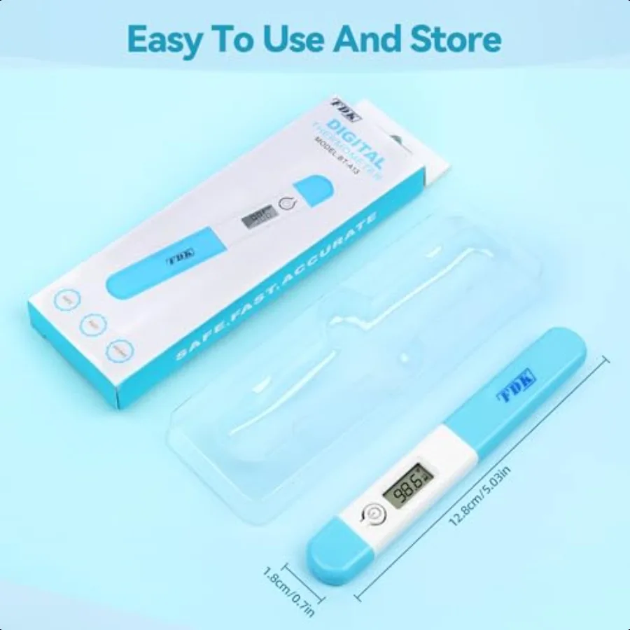 Thermometers for Adults Digital Fast Accurate Reading Oral Thermometer for Baby Temperature WaterResistant Easye Read Probe Cov