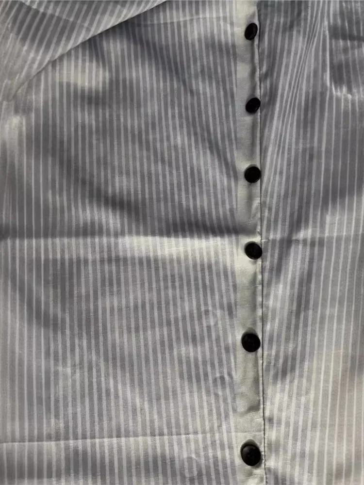 Pantaloni casual a righe donna primavera estate nuova moda stampa tasche con bottoni in vita elastica streetwear pantaloni larghi pantaloni femminili