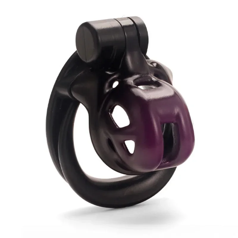 2026 NEW Male Cage Device Black/Purple Mini Penis Lock with 4 Size Cock Rings Bondage Fetish Adult Sex Toy for Men Gay