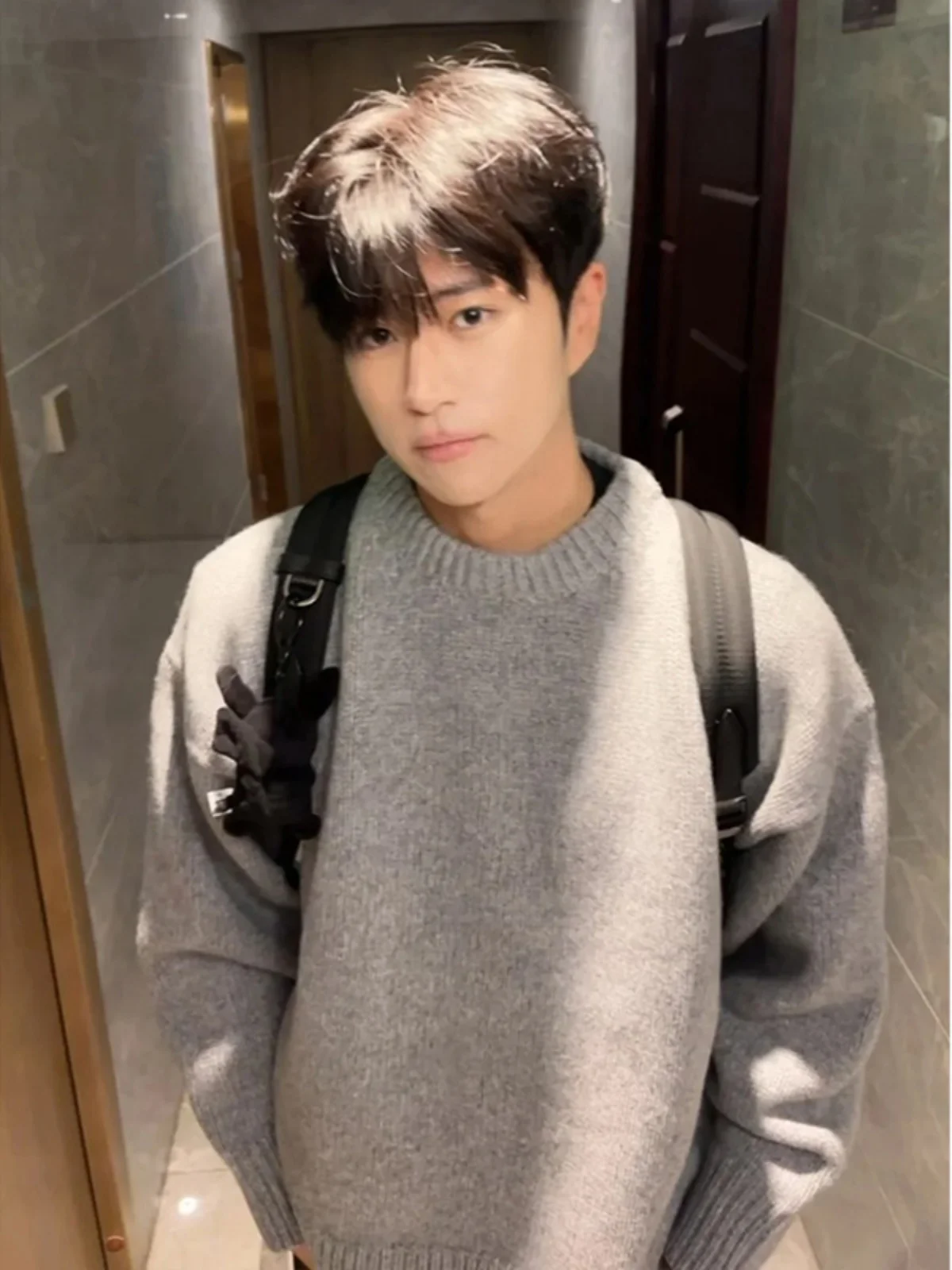 

Cleanfit ey round Ne Knitwear Men's Winter Lazy Sle American oulder Heavy Inner irt Base Layer irt