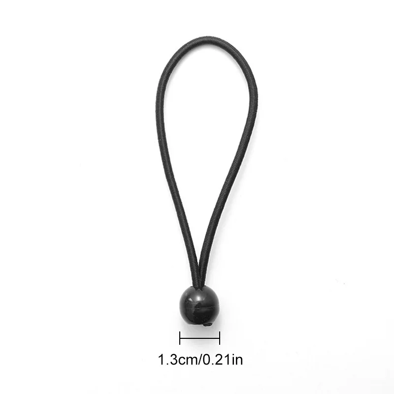 10pcs Elastic Black Ball Rope Canopy Bungee Cords Portable Fixing Tarpaulin Strapping Rope Outdoor Fixed Rope Camping Accessory