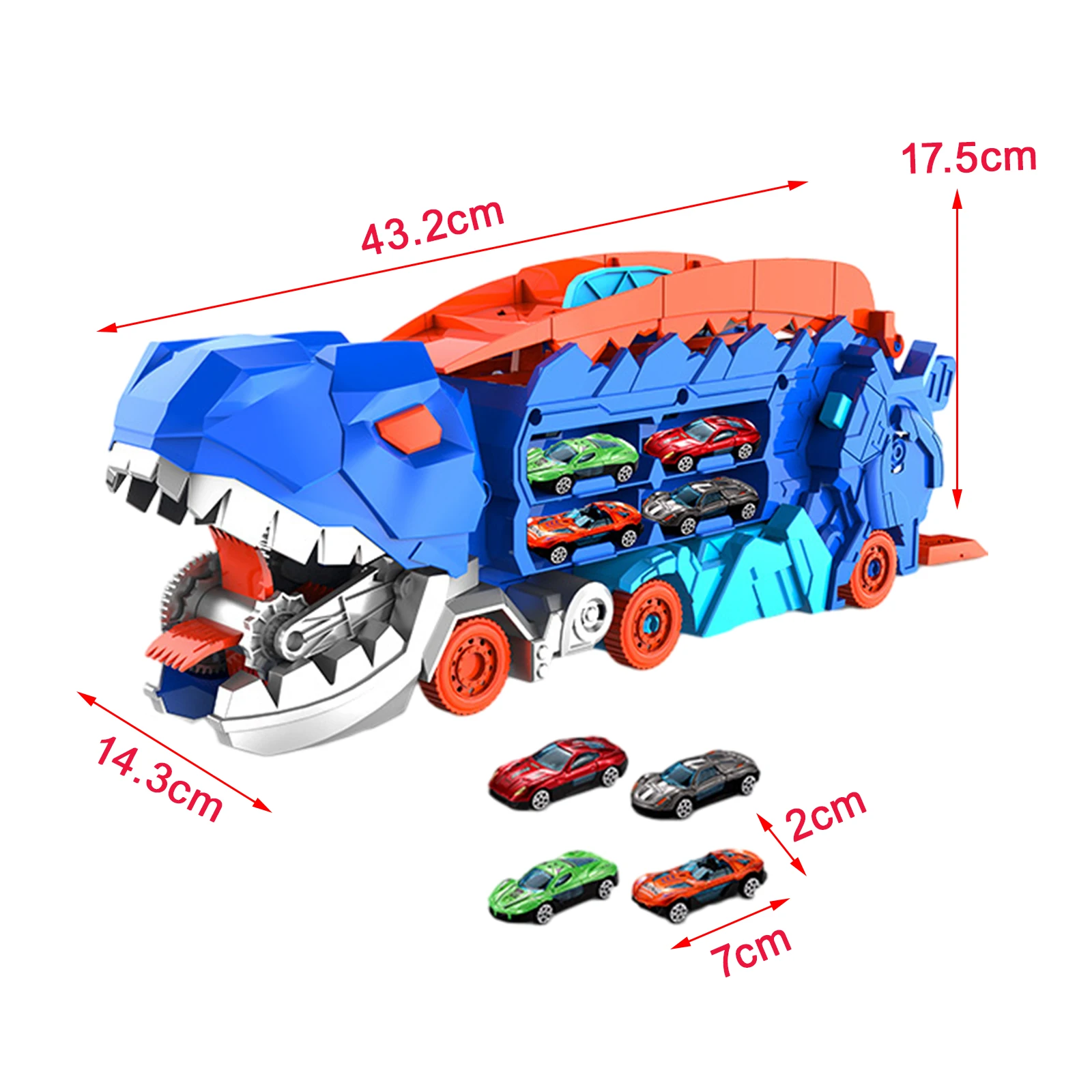 Camión de dinosaurios que come coches de juguete, figura de dinosaurio divertida, juguetes creativos transformables, devanador de dinosaurios para niños en edad preescolar, Mini coches