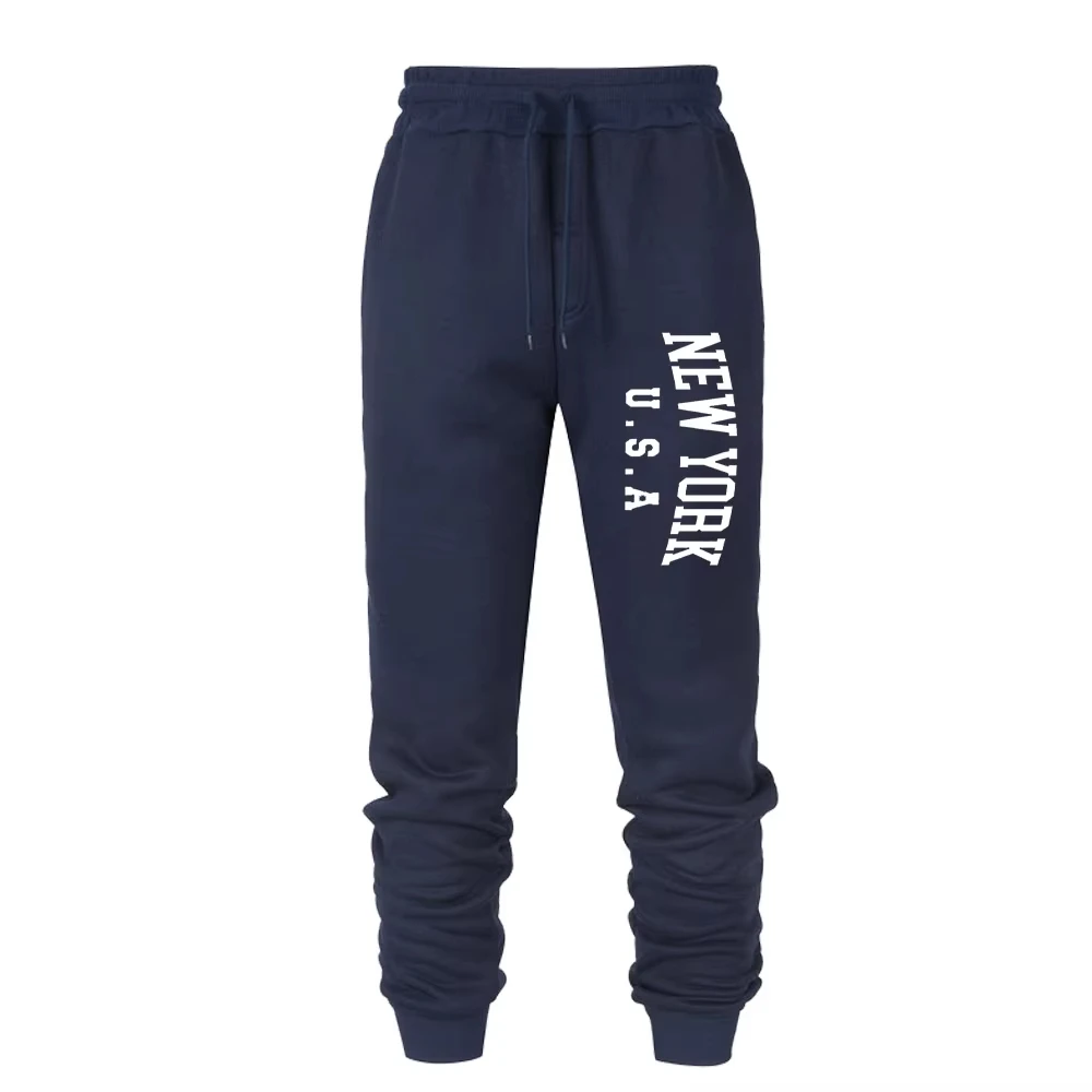 New York U.S.A City Luxury MenWoman Printed Slow Running Sports Leisure Training Pants Sportswear Men's Sports Street mens pants