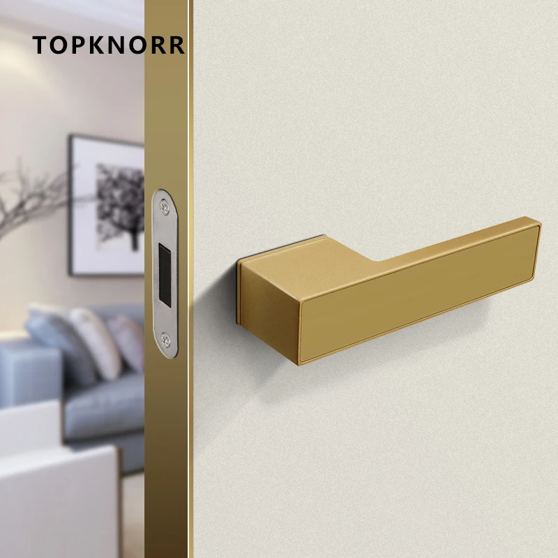 TOPKNORR Room Door Lock Indoor Magnetic Mute Ecological Door Lock Wooden Door Bedroom Toilet Household Door Lock Door Handle