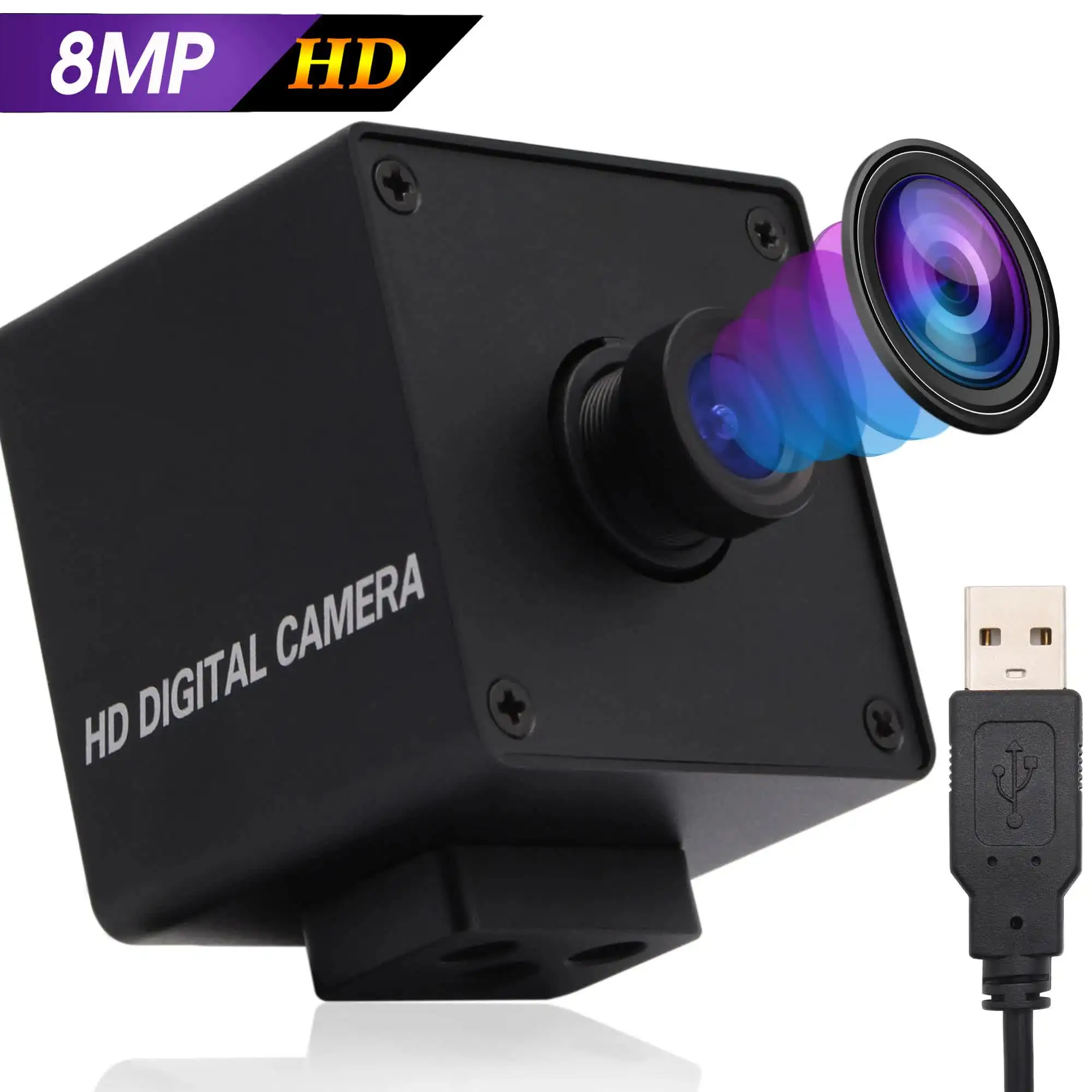 

ELP 8MP USB Camera High Resolution Digital Camera CMOS IMX179 Sensor Mini USB Camera for HD Baby Pets Home Industrial Monitor