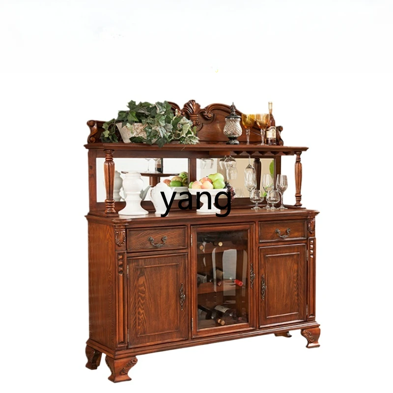 

XYY dining side cabinet solid wood simple tea and wine cabinet storage storage cabinet spot