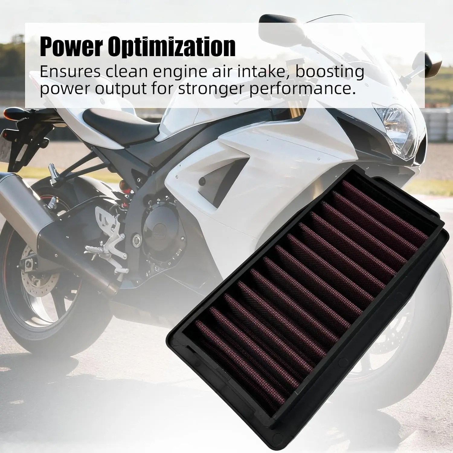 2026 air filter compatible with Suzuki GW250 Inazuma 250/GSXR250 L3/GSX250 RA ABS/DL250 A V-Strom ABS High Flow Motorbike