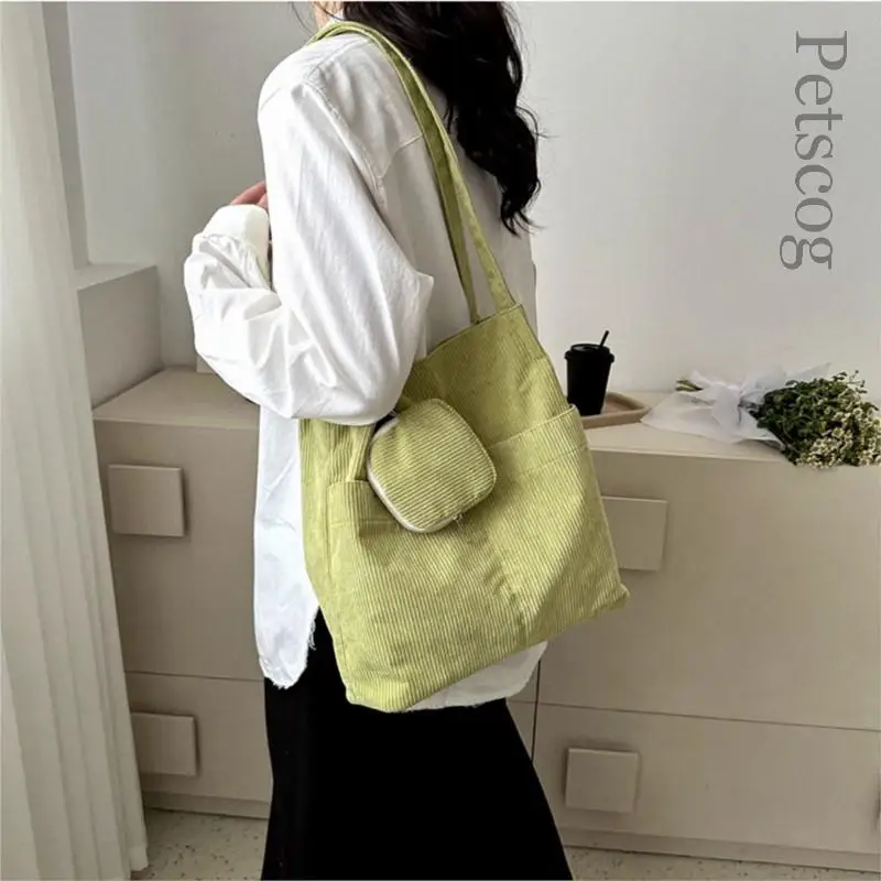 Shoulder Bags For Women Nylon Large Capacity Soft Travel Tote Bag Fashion Casual Ladies Crossbody Bag Green