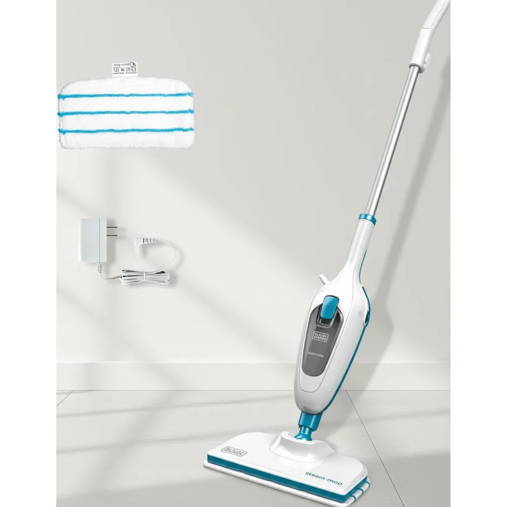 

Powerful Steam Mop for Hardwood Floors - 30-Second Heat Up, Swivel Head, Microfiber Pad - Ideal for Home Cleaning