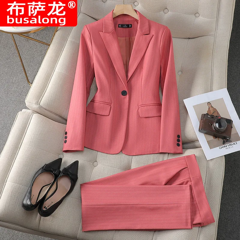 Professional Suit Set for Women Fashionable Elegant Formal Wear Hotel Reception Sales Office Reception Workwear2024Autumn and Wi