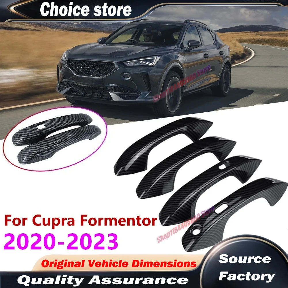 For Cupra Formentor 2020 2021 2022 2023 Car Door Handle Catch Cover Trim Cap Lid Molding Overlay Decoration Chrome