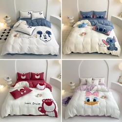 Disney Kids Class A Bedding Set Stitch Mickey Lotso Duvet Cover Bed Sheet Pillowcase Bedsheet Double Single King Queen Twin Size