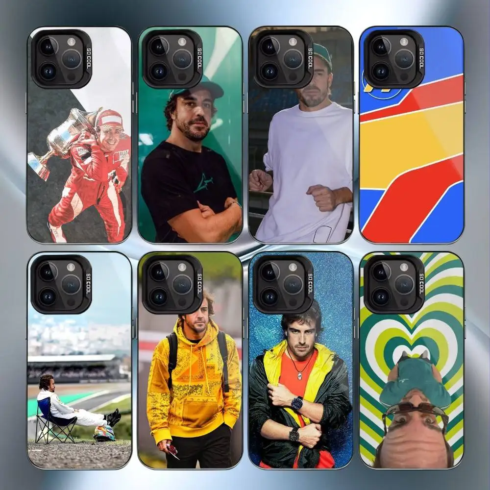 

Racing Fernando Alonso 14 Cover Phone Case For iPhone17,16,15,14,13,12,11 Plus,Pro Max Black Candy Matte Shockproof Cover