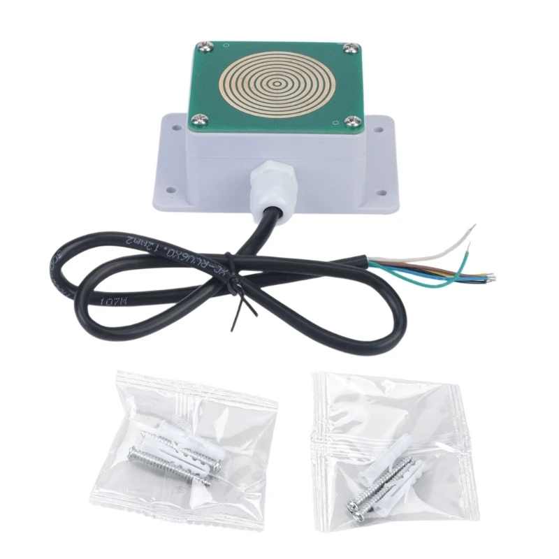 Rain Snow Monitor with Output Design, Metal Housing and Cable Connection, Rain and Snow Detector Transmitter for Outdoor Y5GB