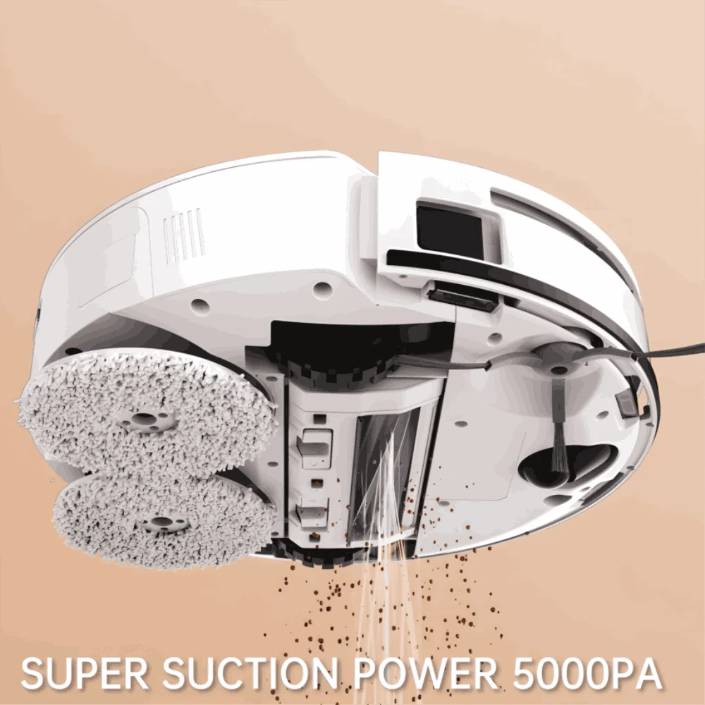 Fully Automatic Self-Cleaning Robot Mop Vacuum Cleaner Wet/Dry Sweeping Mopping Machine Household Car HEPA Filter EU Plastic