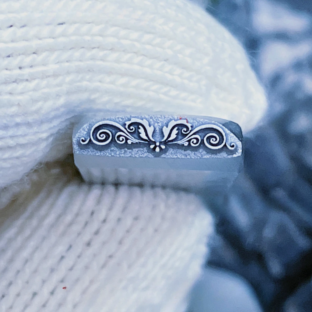Long Flower Design Metal Embossing Stamp Jewelry Marking Punch Steel Stamps Ring Bracelet DIY Carving Puncher Custom Logo Craft
