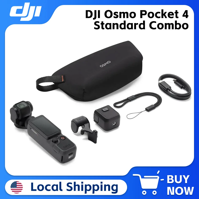 

DJI Osmo Pocket 4 Standard Combo 1″ CMOS Pocket Gimbal Camera & 4K/240fps New ActiveTrack & Intelligent Focusing